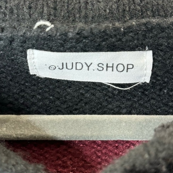 Judy Shop Striped Pull Over Sweater - Black, Red, Cream - Picture 4 of 6